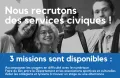 Affiche concernant le recrutement du ou de la futur.e service à compter de novembre 2024