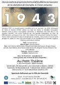 Flyer pour le spectacle "1943" au Petit Théâtre de Grenoble, 2024